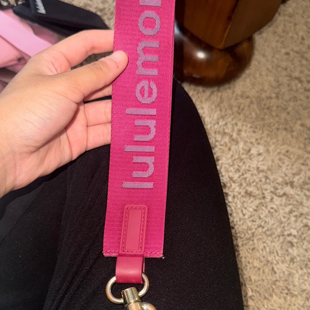 Lululemon Pomegranate Never lost keychain